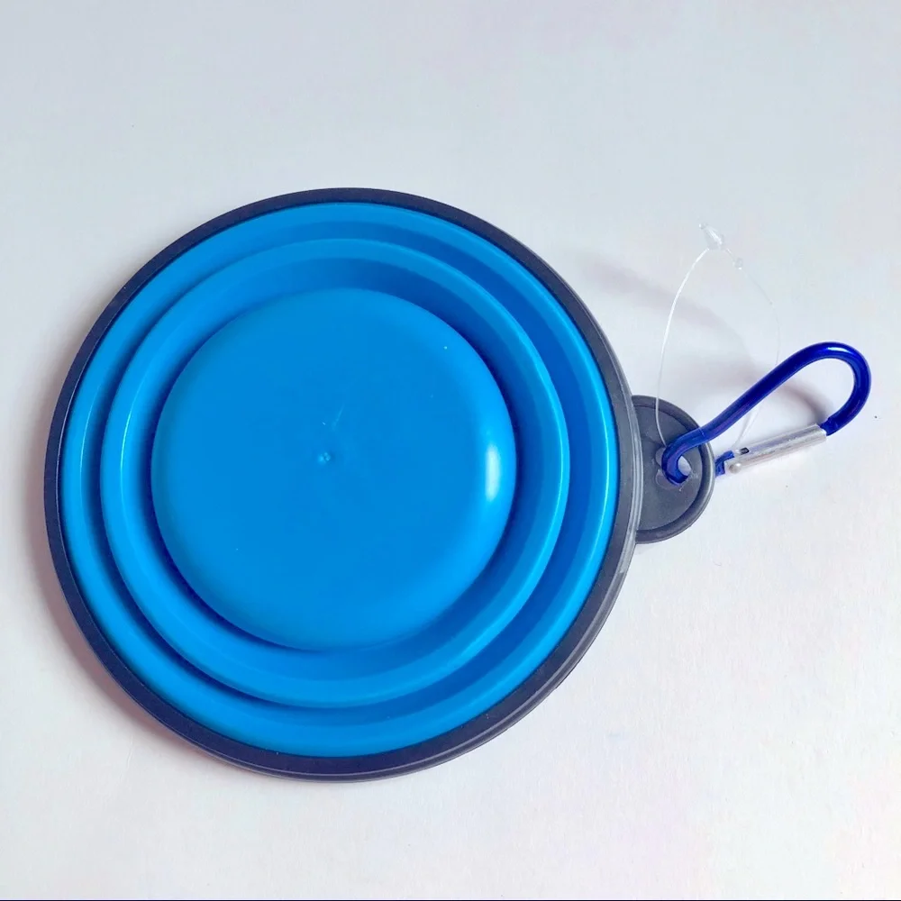 3/$15 NEW Pet Collapsible Bowl 12oz Blue, 1 Bowl